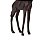 Escultura Decorativa Girafa em Poliresina Preto 14x5x37,5 - Imagem 3