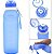 Squeeze Dobrável Sport Azul Silicone 600ml - Imagem 1