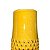 Vaso Cerâmica Organic 11,5x11,5x20cm Amarelo - Imagem 3