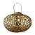 Lanterna Luminária Vela Boho Rattan 26cm Natural com Alça - Imagem 1