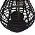 Lanterna Luminária Vela Boho Rattan 27cm Black Preto C/Alça - Imagem 4