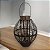 Lanterna Luminária Porta Lâmpada Vela Boho Rattan 37cm Marrom com Alça - Imagem 2