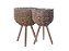 Kit Cachepô Palha com Pé 2 Pçs sendo 26x43cm e 42,5x30cm - Imagem 3