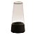 Vaso Vidro Formas Transp/Preto com Borda Dourada 25X11,5cm - Imagem 1