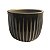 Mini Vaso Cerâmica Plissado Preto 7,5X6cm 6065 - Imagem 1