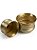 Jogo com 2 Cachepô Metal Dourado 16,5x23cm 18x27cm - Imagem 1