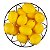 Mini Limão Siciliano Amarelo 6,5x4cm Pacote com 20 Unidades - Imagem 1