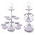 Torre Porta Cupcake Branco em Metal 3 Andares 47cm Decoração - Imagem 1