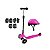 Patinete 3 Rodas com Acessórios Proteção Rosa - Imagem 2