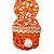 Cesta Coelho Páscoa Laranja Tecido e Palha Decorativo 23cm - Imagem 4