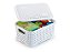 Cesto Organizador Rattan com Tampa Pp Branco - Imagem 2