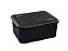 Cesto Organizador Rattan Pequeno com Tampa Preto - Imagem 1
