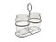 Porta Talheres Vidro Duplo Elegant Metal Preto 22, - Imagem 1