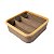 Organizador Thai Tecido com Bambu 3 Divisórias 30X30X9cm - Imagem 1