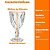 JOGO C/6 TACAS VIDRO AGUA DIAMOND TRANSPARENTE LEHAVI 340ML - Imagem 2