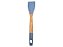 Espatula Culinária Silicone Cabo Bambu 32cm Azul - Imagem 1