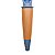 Descascador Abs Cabo de Bambu 20cm Azul - Imagem 3