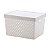 Cesto Organizador com Tampa 39 X 29 X 24cm Branco - Imagem 3