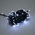 KIT  PCT C/5 CORDÃO PISCA 100LED BIVOLT FIO PRETO 10MTS M/F BRANCO FRIO - Imagem 2