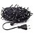 KIT  PCT C/5 CORDÃO PISCA 100LED BIVOLT FIO PRETO 10MTS M/F BRANCO FRIO - Imagem 1