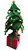 ARVORE DE NATAL RETRATIL VELUDO VERDE C/BOLAS VERM/VERD 60CM - Imagem 3