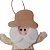 ENFEITE NATALINO PAPAI NOEL LUXO NUDE/BEGE P/ PENDURAR 17CM - Imagem 3