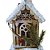 ENFEITE NATALINO CASA NEVADA DE MADEIRA C/ CHAMINE LUZ INTERNA 32X13X9CM - Imagem 2