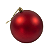 BOLA NATALINA 10CM FOSCO VERMELHO C/6 UNIDADES - Imagem 2