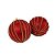 BOLA NATALINA 10CM DECORADA GLITTER VERMELHO/DOURADO C/2un - Imagem 1