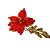 FLOR NATALINA BICO DE PAPAGAIO C/ COMPLEMENTO 36CM VERM/DOUR - Imagem 2