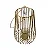 LANTERNA GOLD METAL C/DONZELA  MEDIO 40X22CM - Imagem 3