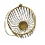 LANTERNA GOLD METAL C/DONZELA  MEDIO 40X22CM - Imagem 4