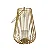 LANTERNA GOLD METAL C/DONZELA  MEDIO 40X22CM - Imagem 1