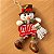 Enfeite Natalino Boneco de Neve com Placa Vermelho/Verde 21cm - Imagem 3