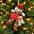 Enfeite Natalino Boneco de Neve com Placa Vermelho/Verde 21cm - Imagem 2