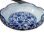 CACHEPOT CERAMICA AZUL E BRANCO CURVE 23CM TAM G - Imagem 1