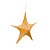 ENFEITE NATALINO ESTRELA LUREX BASICO METALIZADO 50CM DOURADA - Imagem 1
