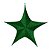 ENFEITE NATALINO ESTRELA LUREX BASICO METALIZADO 80CM VERDE - Imagem 1