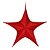 ENFEITE NATALINO ESTRELA LUREX BASICO METALIZADO 80CM VERMELHO - Imagem 1