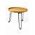 MESA DE MADEIRA REDONDA C/PE METAL 42X45,5CM - Imagem 1