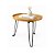 MESA DE MADEIRA REDONDA C/PE METAL 42X45,5CM - Imagem 3