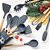 KIT UTENSILIOS SILICONE CINZA CABO MADEIRA C/12 PCS - Imagem 9