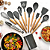 KIT UTENSILIOS SILICONE CINZA CABO MADEIRA C/12 PCS - Imagem 6
