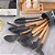 KIT UTENSILIOS SILICONE CINZA CABO MADEIRA C/12 PCS - Imagem 4
