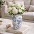 VASO CERAMICA FLORAL OFF WHITE 11X28CM - Imagem 2