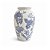 VASO CERAMICA FLORAL OFF WHITE 11X28CM - Imagem 1