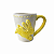 CANECA CERAMICA COELHO AMARELA 370ml - Imagem 1