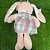 COELHO PELUCIA ROSA FEMEA C/VESTIDO E LACO XADREZ 45CM - Imagem 3