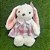 COELHO PELUCIA BRANCO FEMEA C/VESTIDO E LACO XADREZ 60CM - Imagem 4