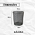 LIXEIRA TELADA METAL 12L MODERNA P/ ESCRITÓRIO - Imagem 3